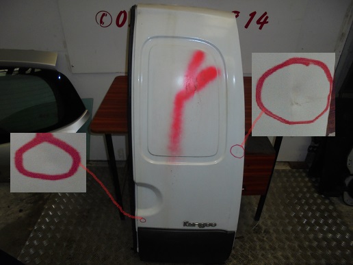 Porte AR Droit
RENAULT Kangoo 1
An 09.1997 - 03.2003

2 petits enfoncements

Frais de Port sur devis