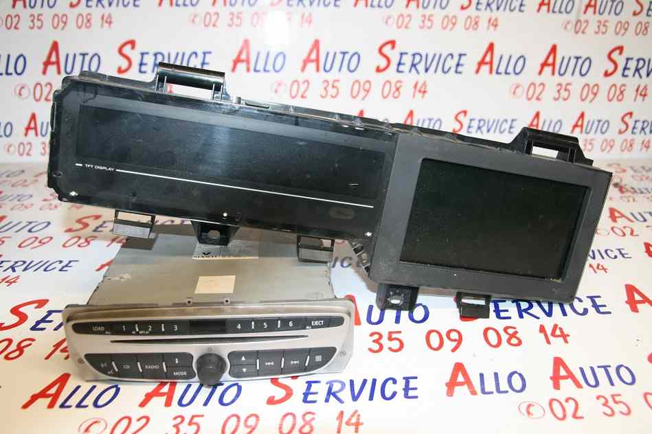 Autoradio + Ecran GPS/Compteur RENAULT Scenic 3 Phase 1
07.2009

Réf Autoradio :
281010004R--B
28101000470004225
PL-3067L-A

Réf Ecran GPS/Compteur :
248100541R